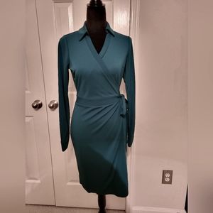 Women's mock wrap dress